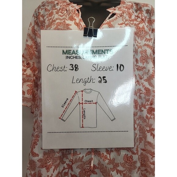 Ann Taylor Loft Pink Sm/Med Floral Flowy Lined Blouse Ruffle Bell Sleeves - Picture 7 of 7